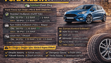 Ford Fiesta lastik hava basıncı