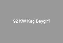 92 KW Kaç Beygir?