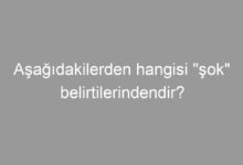 Aşağıdakilerden hangisi "şok" belirtilerindendir?