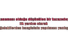 İç kanaması olduğu düşünülen bir kazazedeye, ilk yardım olarak aşağıdakilerden hangisinin yapılması yanlıştır?