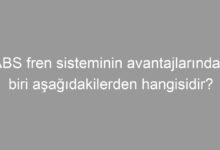 ABS fren sisteminin avantajlarından biri aşağıdakilerden hangisidir?