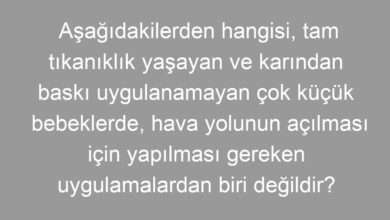 Aşağıdakilerden hangisi, tam tıkanıklık yaşayan ve karından baskı uygulanamayan çok küçük bebeklerde, hava yolunun açılması için yapılması gereken uygulamalardan biri değildir?