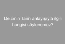 Deizmin Tanrı anlayışıyla ilgili hangisi söylenemez?