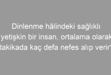 Dinlenme hâlindeki sağlıklı yetişkin bir insan, ortalama olarak dakikada kaç defa nefes alıp verir?