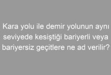 Kara yolu ile demir yolunun aynı seviyede kesiştiği bariyerli veya bariyersiz geçitlere ne ad verilir?