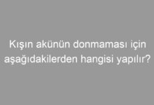 Kışın akünün donmaması için aşağıdakilerden hangisi yapılır?