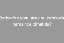 Radyatöre konulacak su peteklerin neresinde olmalıdır?