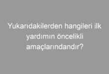 Yukarıdakilerden hangileri ilk yardımın öncelikli amaçlarındandır?