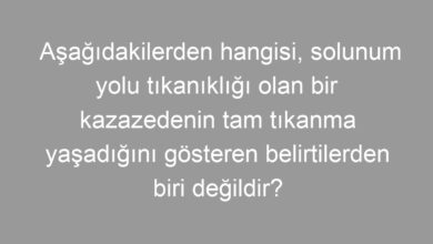 Aşağıdakilerden hangisi, solunum yolu tıkanıklığı olan bir kazazedenin tam tıkanma yaşadığını gösteren belirtilerden biri değildir?