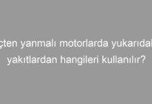 İçten yanmalı motorlarda yukarıdaki yakıtlardan hangileri kullanılır?