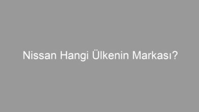 Nissan Hangi Ülkenin Markası?