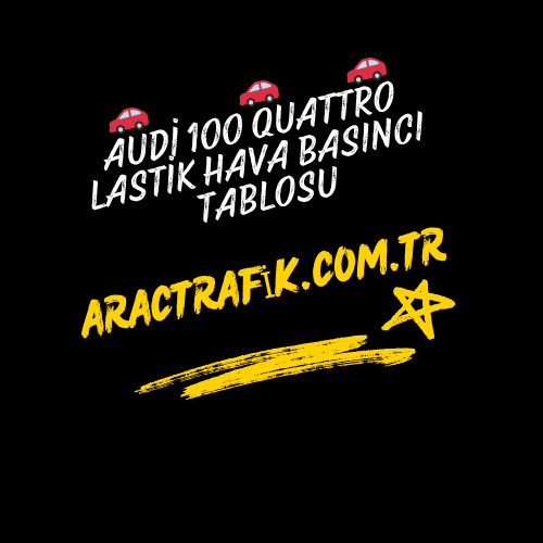 Audi 100 Quattro Lastik Hava Basıncı Tablosu