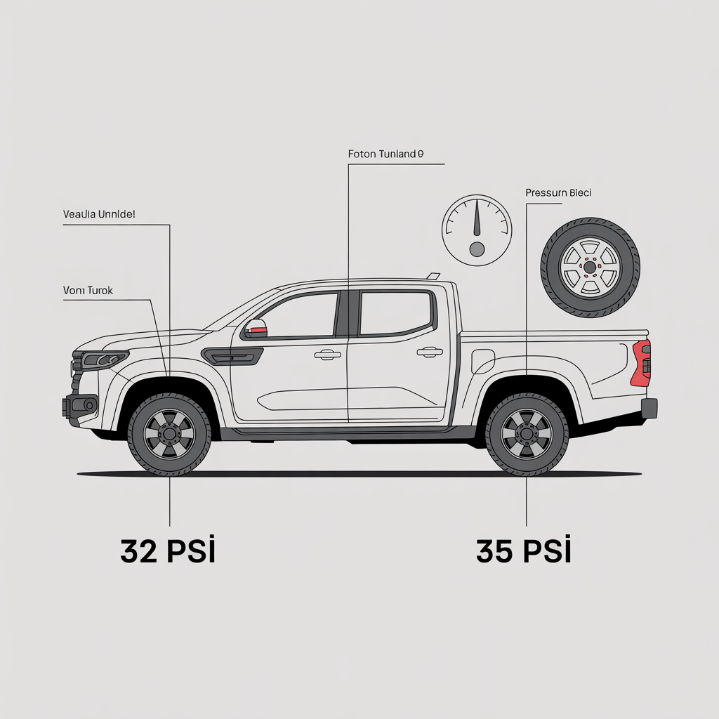 Foton Tunland V9 lastik hava basıncı