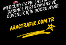 Mercury Capri Lastik Hava Basıncı Performans ve Güvenlik İçin Doğru Ayar