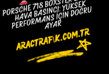 Porsche 718 Boxster Lastik Hava Basıncı Yüksek Performans İçin Doğru Ayar