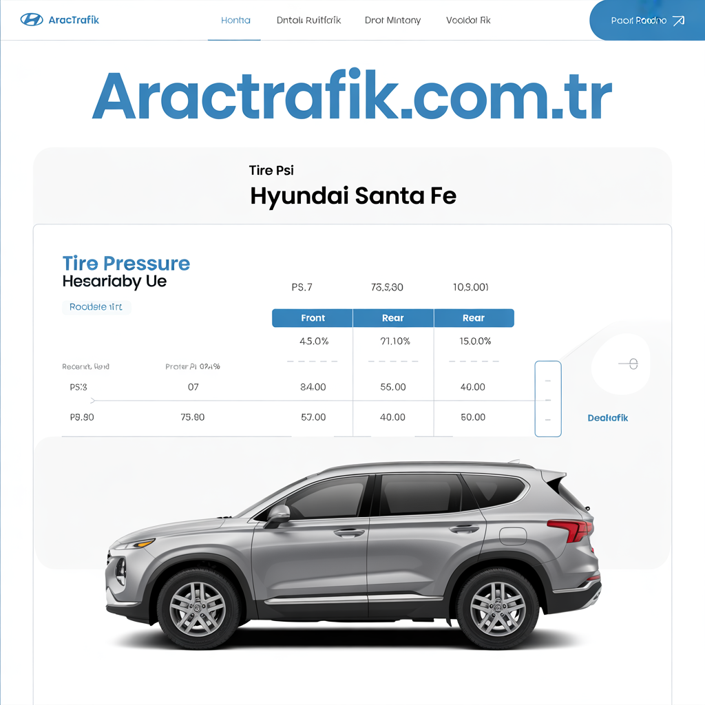 Hyundai Santa Fe Lastik Basıncı AracTrafik.Com.TR