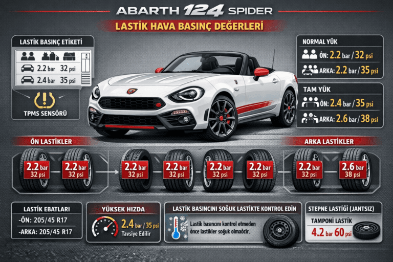 Abarth 124 Spider Lastik Hava Basıncı