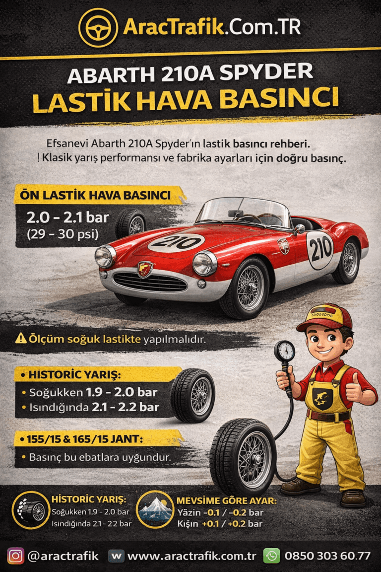 Abarth 210A Spyder Lastik Hava Basıncı