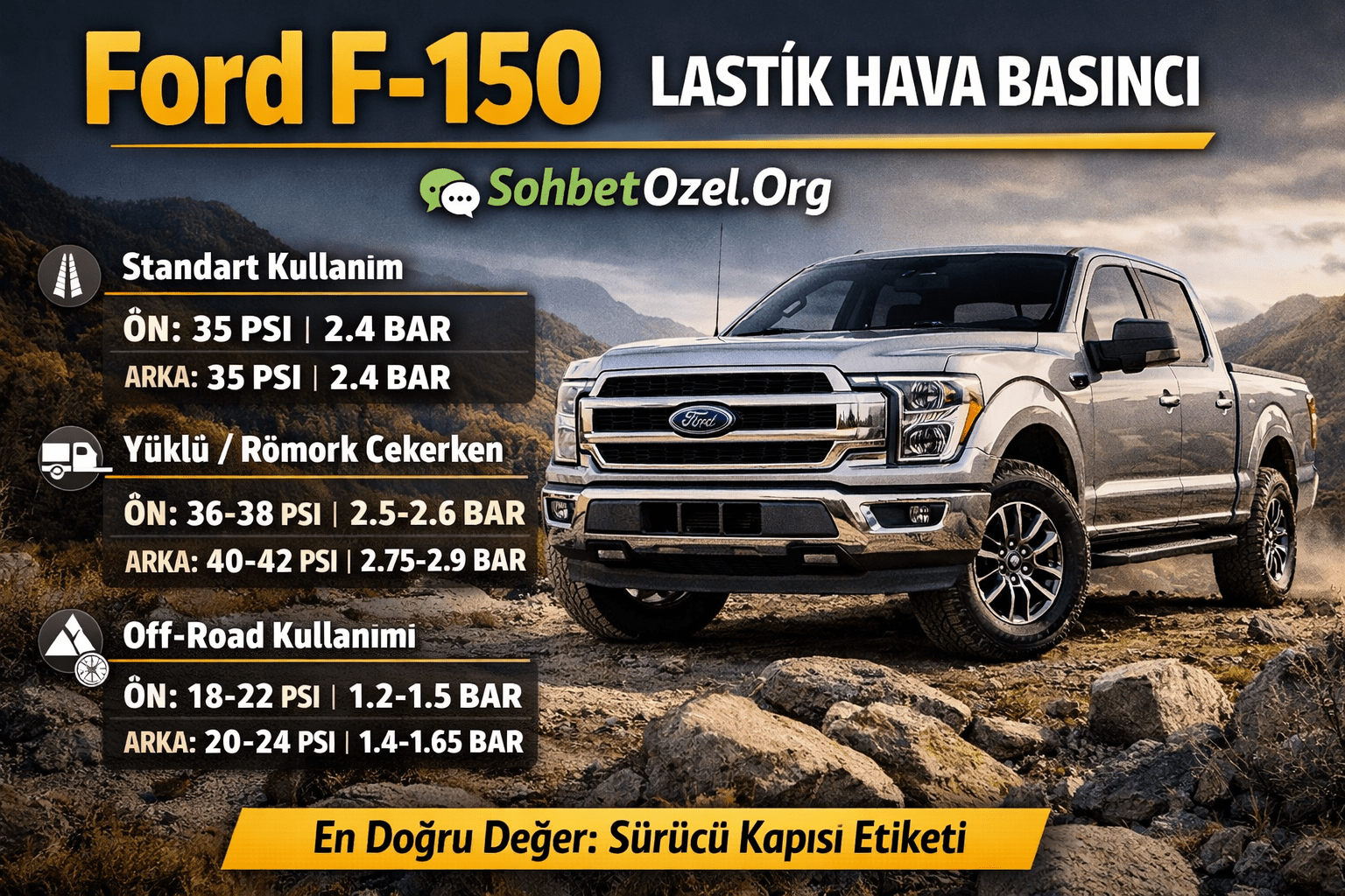 Ford F-150 Lastik Hava Basıncı