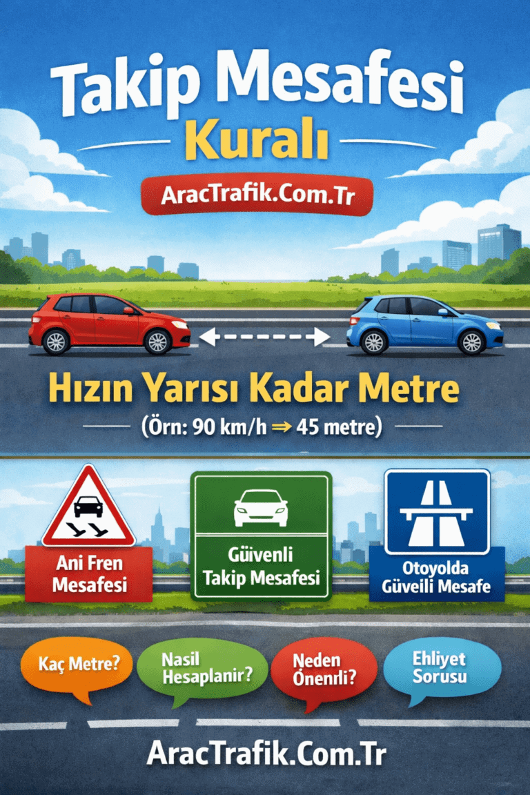 Araç kullanırken takip mesafesi ne kadar olmalıdır