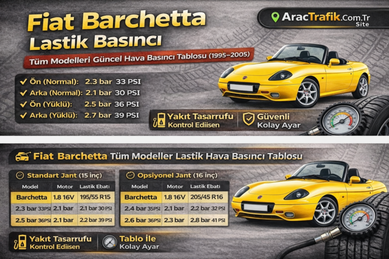 Fiat Barchetta Lastik Basıncı