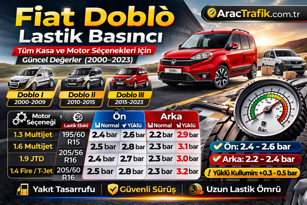 Fiat Doblò Lastik Basıncı ne kadar olması lazım