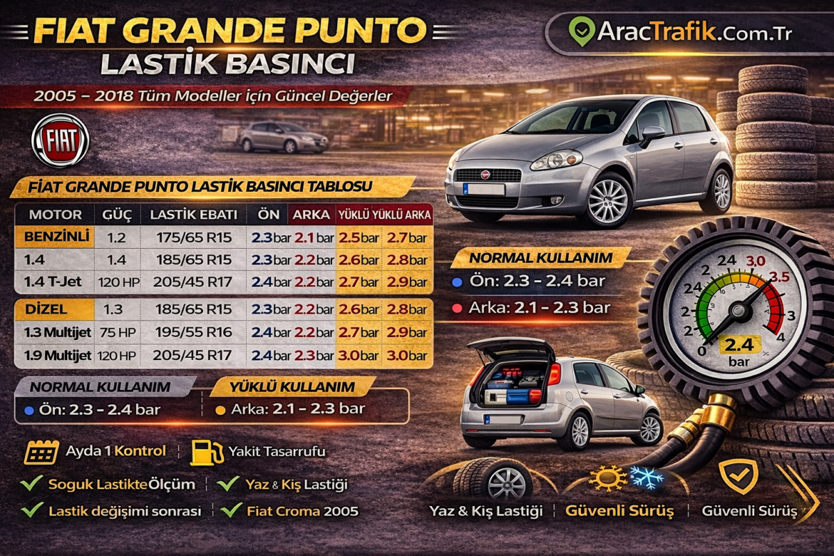 Fiat Grande Punto Lastik Basıncı