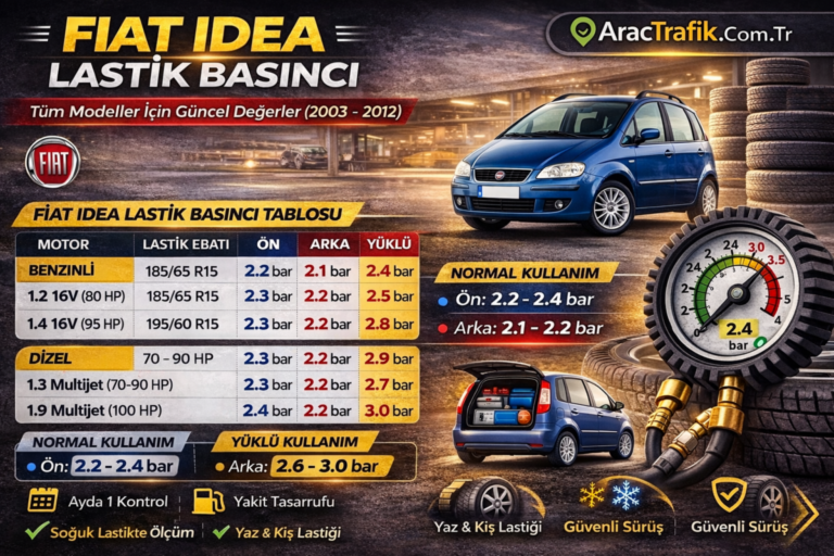 Fiat Idea Lastik Basıncı Ne Kadar Olması Lazım