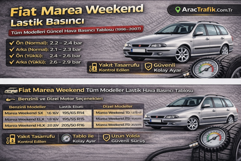 Fiat Marea Weekend Lastik Basıncı Kaç Olması Lazım