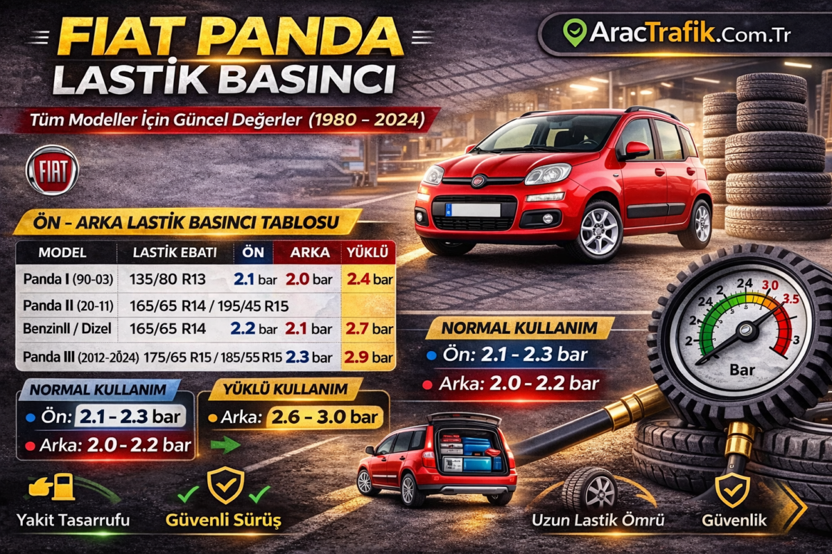 Fiat Panda lastik basıncı nasıl olmalıdır