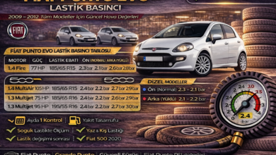 Fiat Punto Evo Lastik Basıncı Kaç Olmalıdır