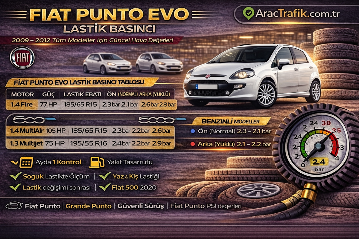 Fiat Punto Evo Lastik Basıncı