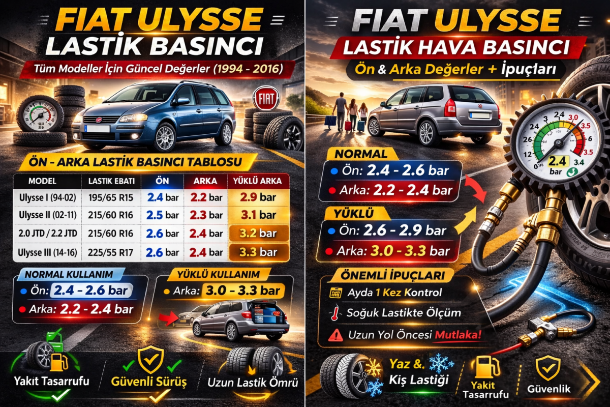 Fiat Ulysse Lastik Basıncı