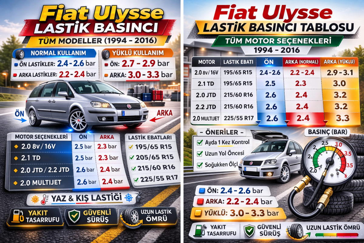 Fiat Ulysse Lastik Basıncı