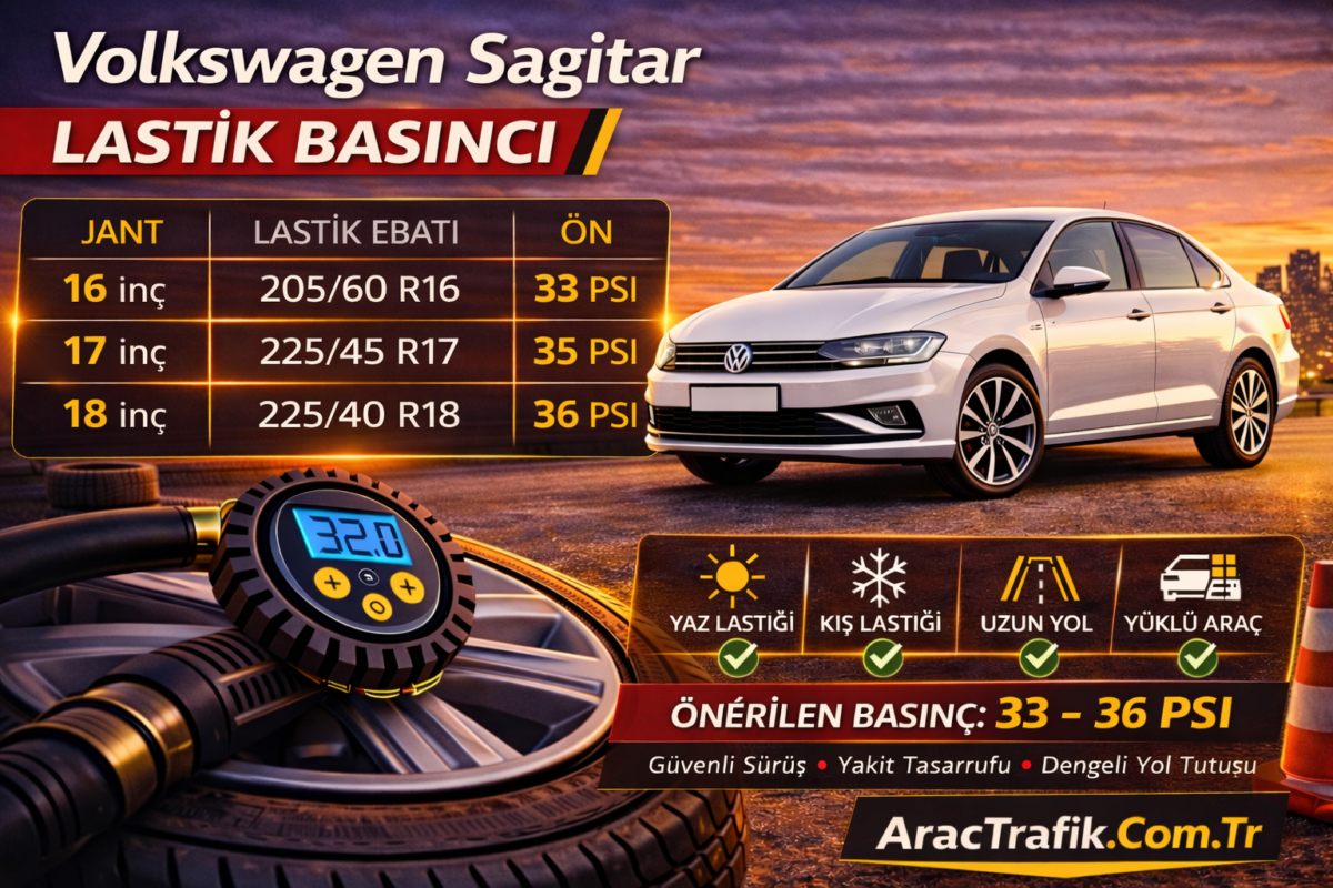 Volkswagen Sagitar Lastik Basıncı