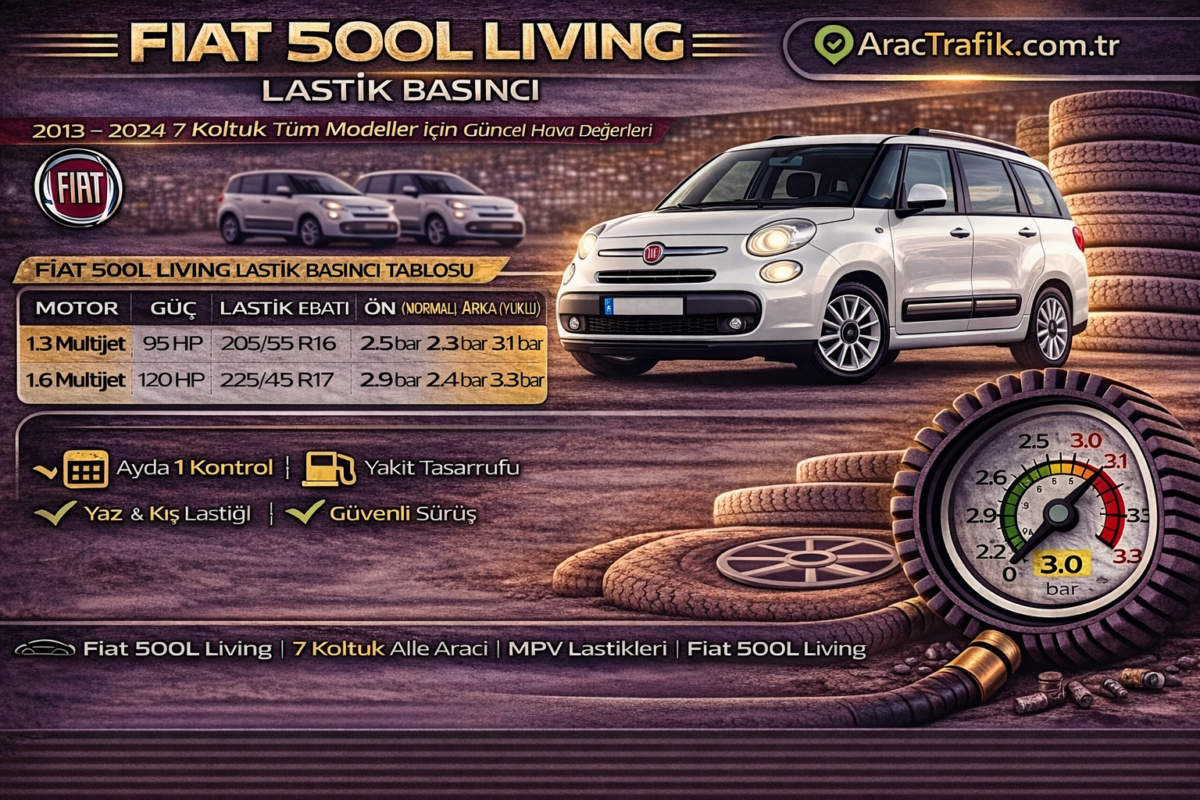 Fiat 500L Living Lastik Basıncı ne kadar olması lazım