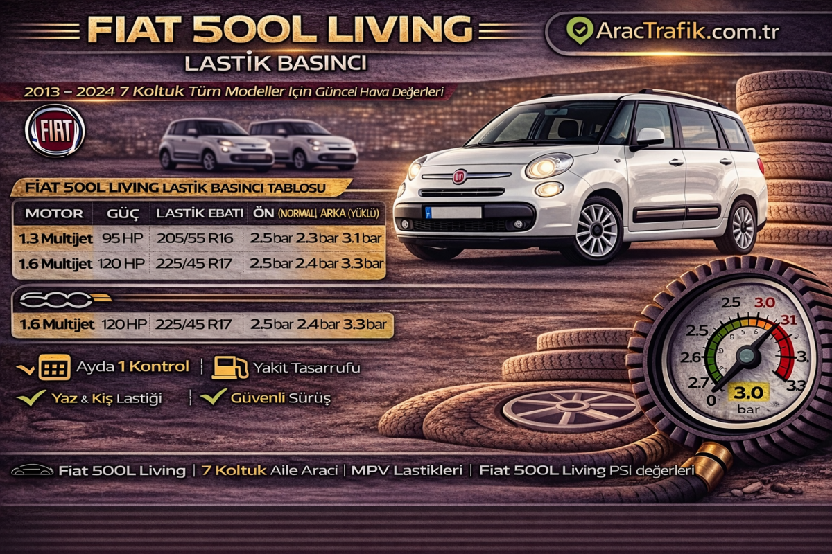 Fiat 500L Living Lastik Basıncı