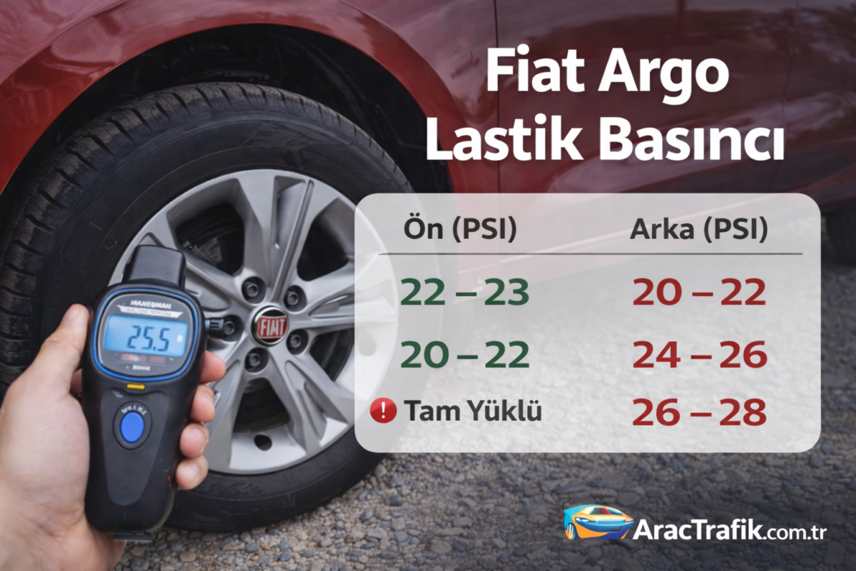 Fiat Argo lastik basıncı