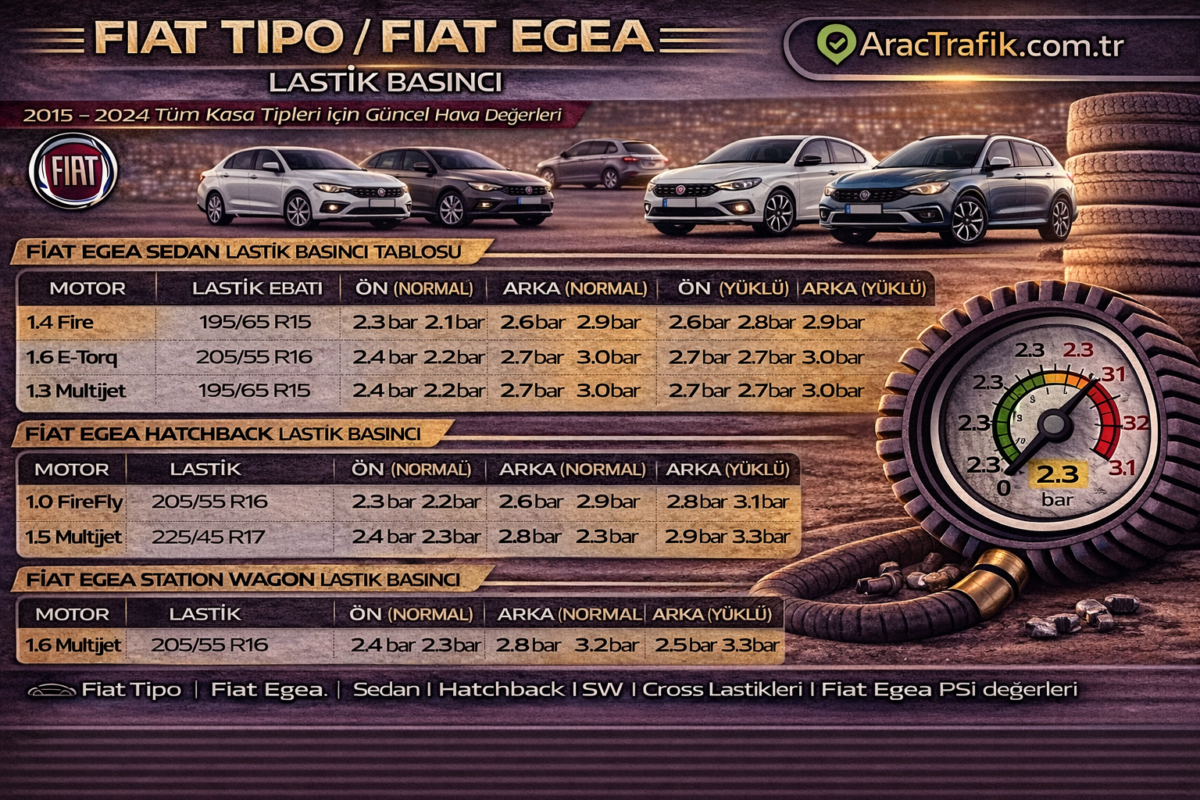 Fiat Egea Lastik Basıncı