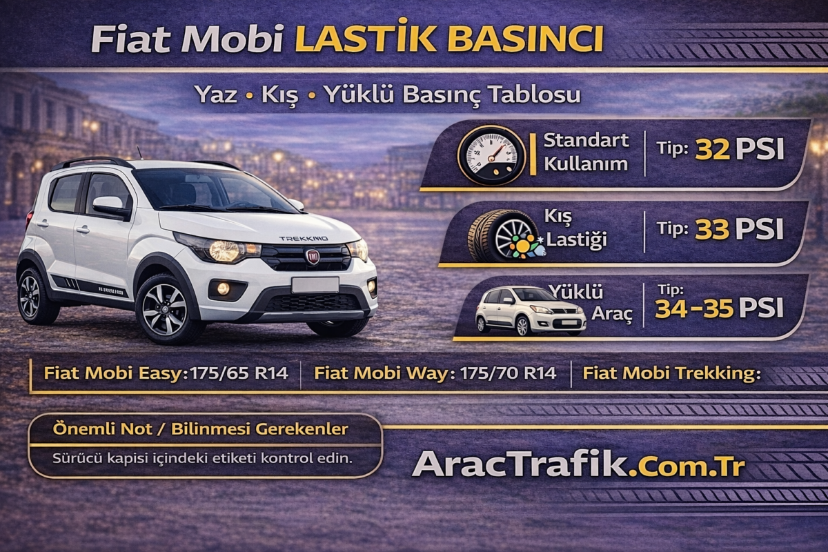 Fiat Mobi lastik Hava basıncı