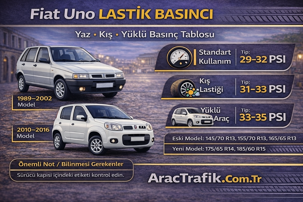 Fiat Uno Lastik Hava Basıncı