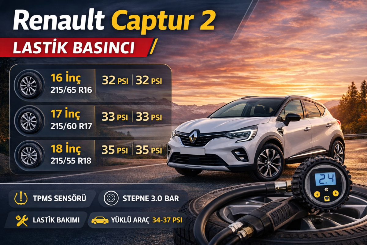Renault Captur 2 Lastik Basıncı