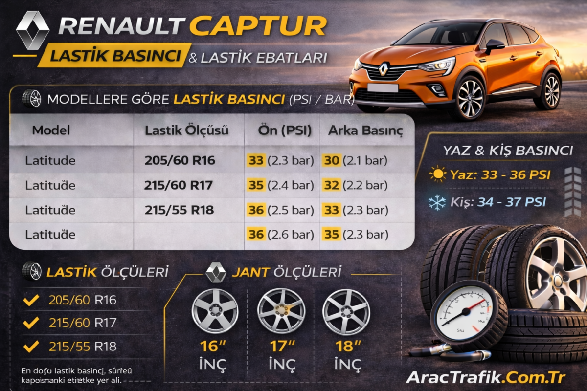 Renault Captur Lastik Basıncı