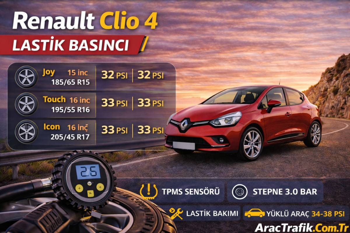 Renault Clio 4 Lastik Basıncı