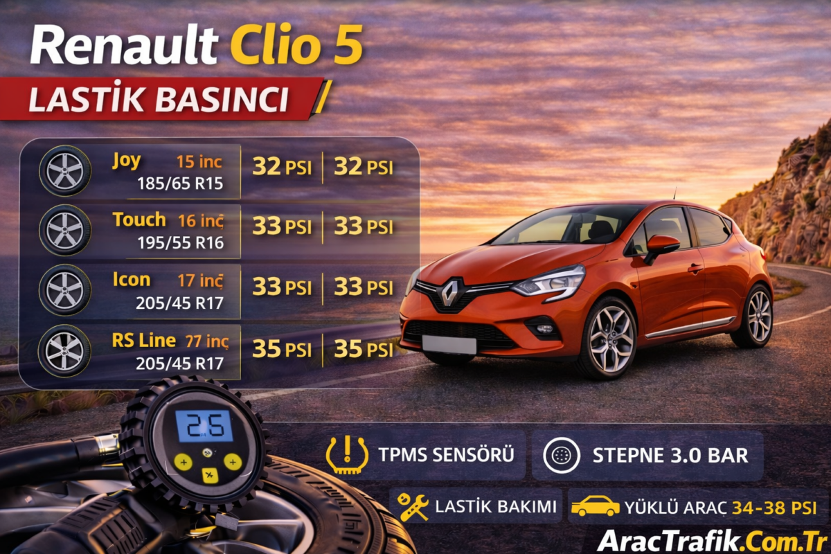 Renault Clio 5 Lastik Basıncı