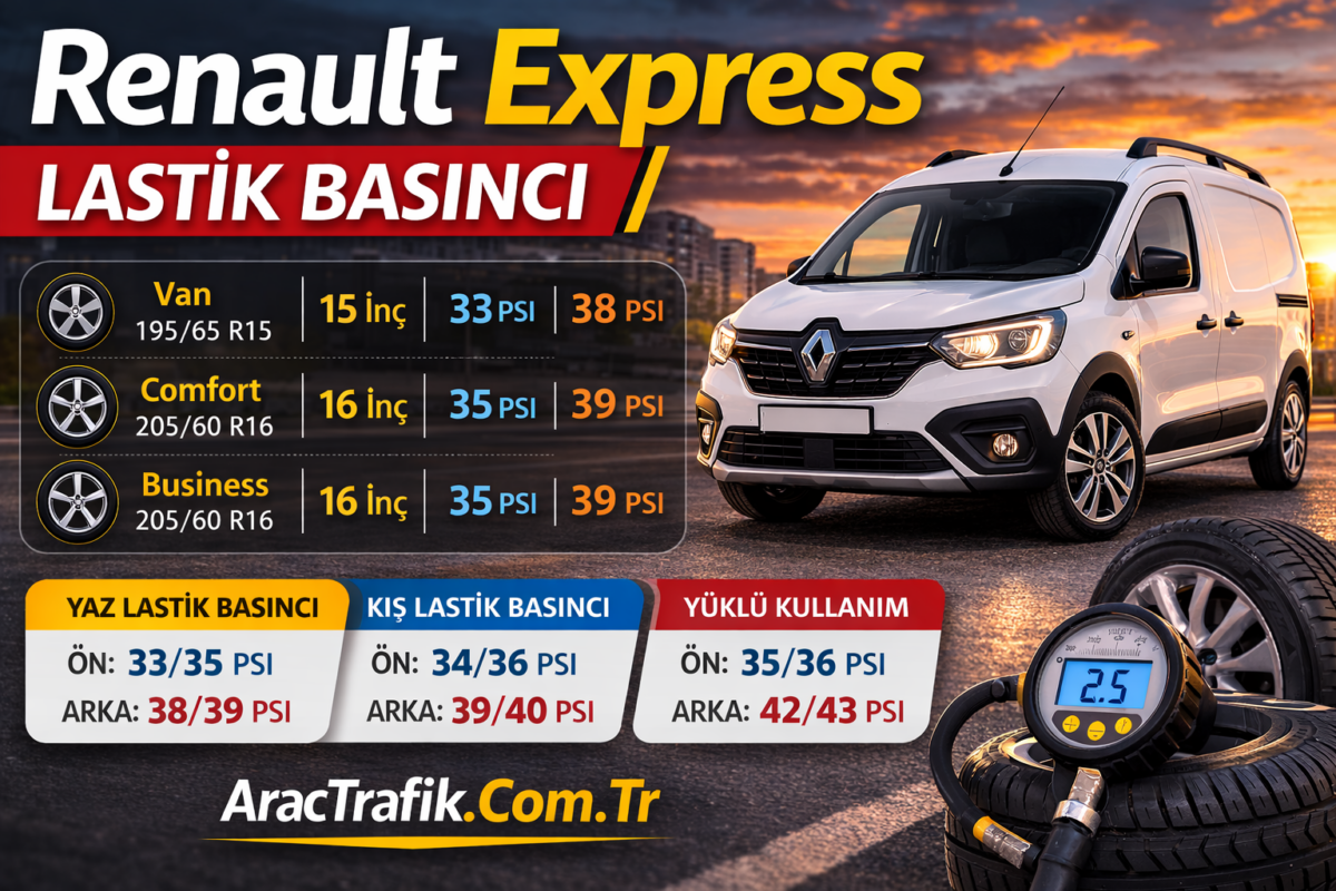 Renault Express lastik basıncı