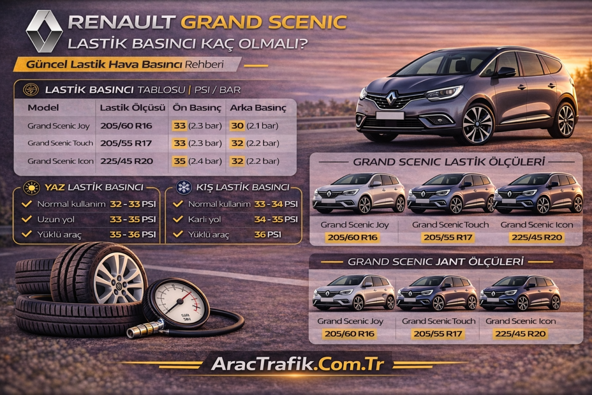 Renault Grand Scenic Lastik Basıncı