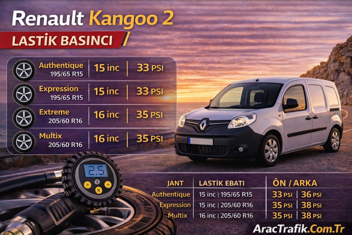 Renault Kangoo 2 Lastik Basıncı