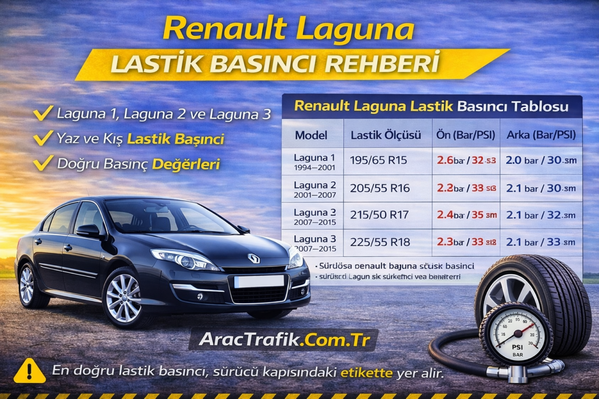 Renault Laguna lastik basıncı