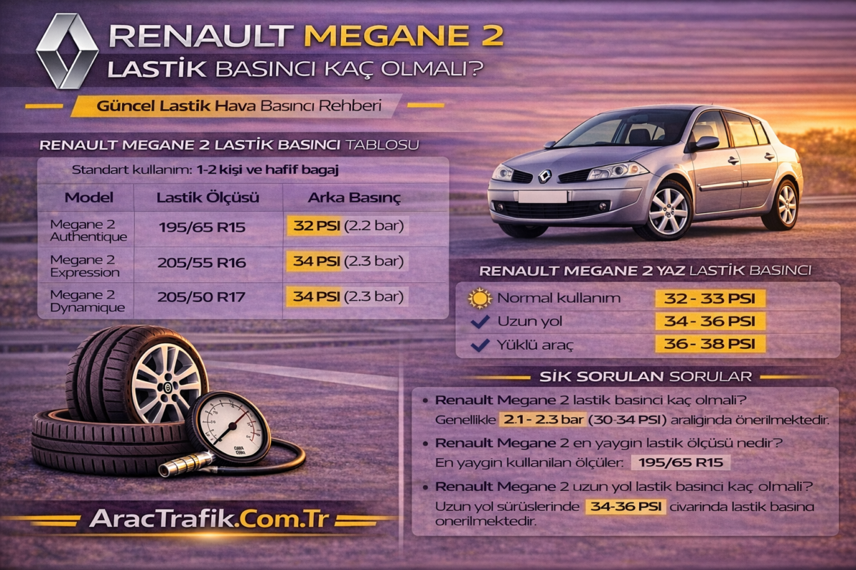 Renault Megane 2 Lastik Basıncı